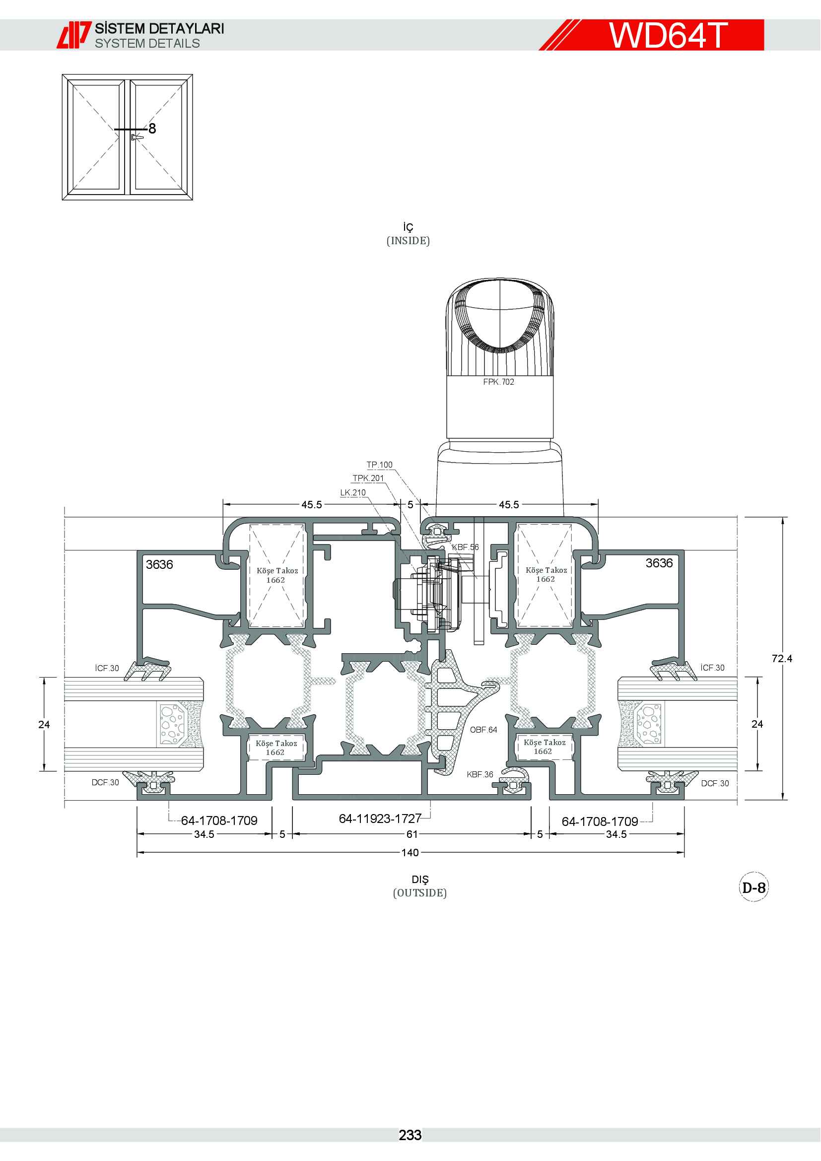 S 64 Yalıtımlı Alüminyum 74